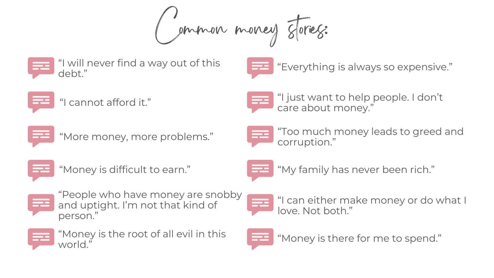 Common money stories